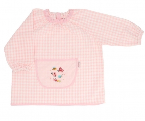 Tablier Lola avec Poche Centrale Vichy Bugs Personnalisable
