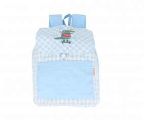 Mochila Pequea Vichy Croc Personalizable