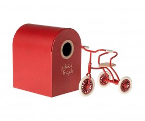 Triciclo Topini Maileg con Rimessa Rosso