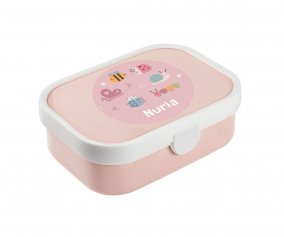 Lancheira Midi Campus Personalizada Bugs Rosa Pastel