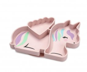 Plato de Silicona con Ventosa Unicornio