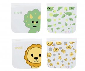 4x Bolsas Reutilizveis Dino + Lion