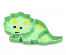 Plato de Silicona con Ventosa Dinosaurio