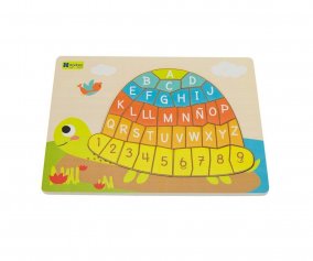 Turtle Puzzle with Alphabet and Numbers