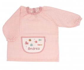 Tablier avec Poche Centrale Vichy Bugs Personnalis