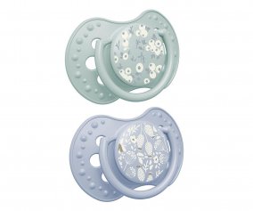 2 Chupetes Dinmicos Lovi Blossom Azul/Verde