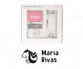 Timbro per tessuti Personalizzato Magical Unicorn + Nastro Capi Scuri