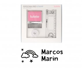 Timbro per tessuti Personalizzato Magical Rainbow + Nastro Capi Scuri