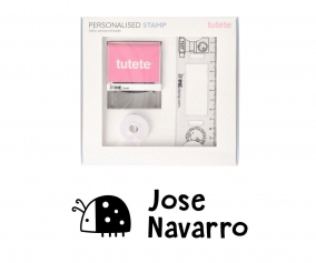 Timbro per tessuti Personalizzato Coccinella + Nastro Capi Scuri