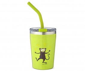 Leak-Proof Thermal Mug with Straw TEMP Tumbler Mono Lime