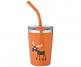 Hermetic Thermal Mug with Straw TEMP Tumbler Reno Orange