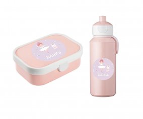 Set Pranzo Campus Pink + Etichette Ballet Personalizzate