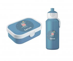 Set Pranzo Campus Blue + Etichette Croc Personalizzate