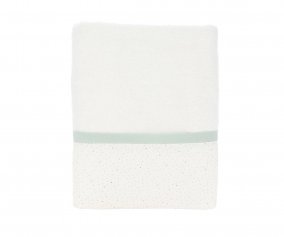 Rainbow Dots Green Personalised Bath Towel