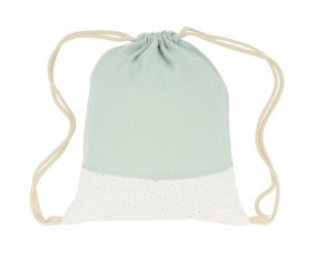 Mochila Saco Rainbow Dots Verde Personalizable