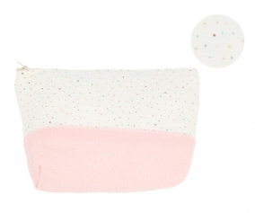 Neceser Infantil Rainbow Dots Rosa Personalizable