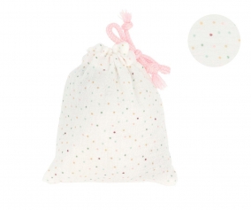 Rainbow Dots Pink Pacifier Holder