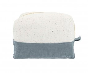 Neceser Grande Rainbow Dots Azul Personalizable