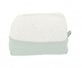 Neceser Grande Rainbow Dots Verde Personalizable