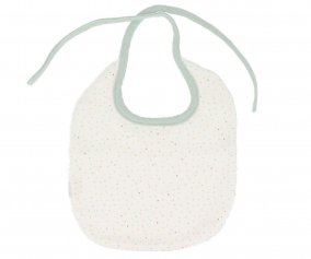 Babero Algodn Rainbow Dots Verde Personalizable