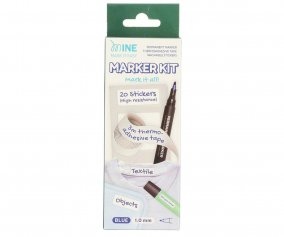Permanent Marker Kit + Tape + 20 Labels