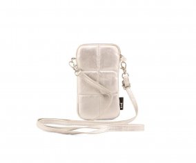 Bolsa Acolchoada de Telefone Luce Silver Luce Tinne +Mia
