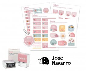 Sello Personalizado Mariquita + Combinado Termo y Pegatinas Bugs