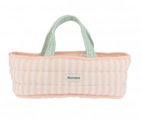 Stripes Pink Doll Bassinet
