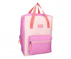 Mochila Escolar Milky Kiss Bright Vibes Fucsia Personalizable