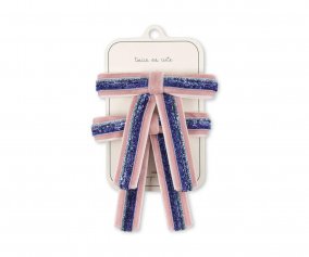 2 Barrettes  Cheveux Velvet Mellow Rose