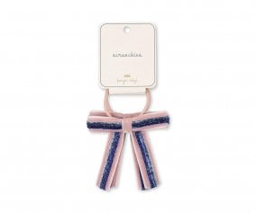 2 lastiques pour Cheveux Velvet Mellow Rose