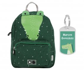 Large Trixie Backpack Crocodile with Personalized Keychain