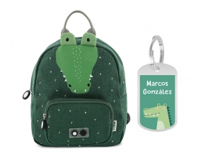 Small Trixie Backpack Mr. Crocodile with Personalized Keychain