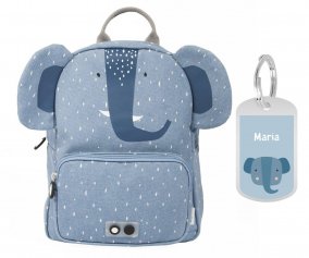 Mochila Trixie GRANDE Mrs. Elephant con Llavero Personalizado