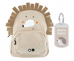 Trixie Backpack LARGE Mrs. Hedgehog with Personalized Keychain
