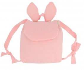 Small Blush Pink Organza Bunny Backpack Personalised