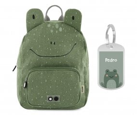 Large Trixie Backpack Mr. Frog with Personalized Keychain