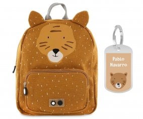 Trixie Backpack LARGE Mr. Tiger with Personalized Keychain