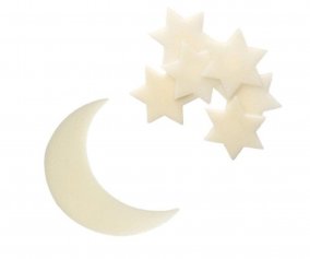 Estrellas con Luna Fluorescentes