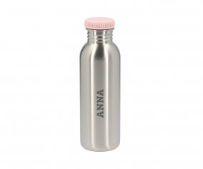 Garrafa de ao bsica Cotton Pink Personalizvel 750ml