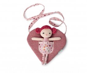 Doll Aline with Heart Bag