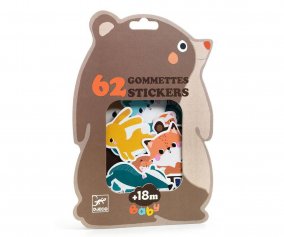 62 Stickers Baby Animali del Bosco