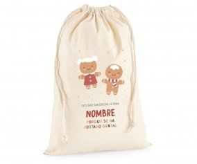Saco Grande Personalizado Gingerbread Cookies