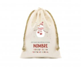 Saco Pequeo Personalizado Snowman