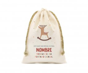 Saco Pequeo Personalizado Rudolph