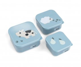 3 lancheiras Tiny Farm Blue 
