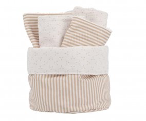 Panier avec Serviettes paule Dorset Beige Personnalisable