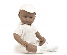 Les Bambinis Doll Augustn Dressed in Overalls and Raw Tom Accessories
