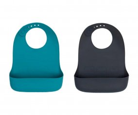 2 Babetes de silicone Catchie 2.0 Blue Dusk & Charcoal