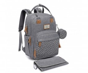 Mochila para Silla de Paseo Todo en Uno Gris Claro